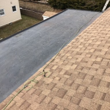 Half Shingle Half Rubber Roof Installation